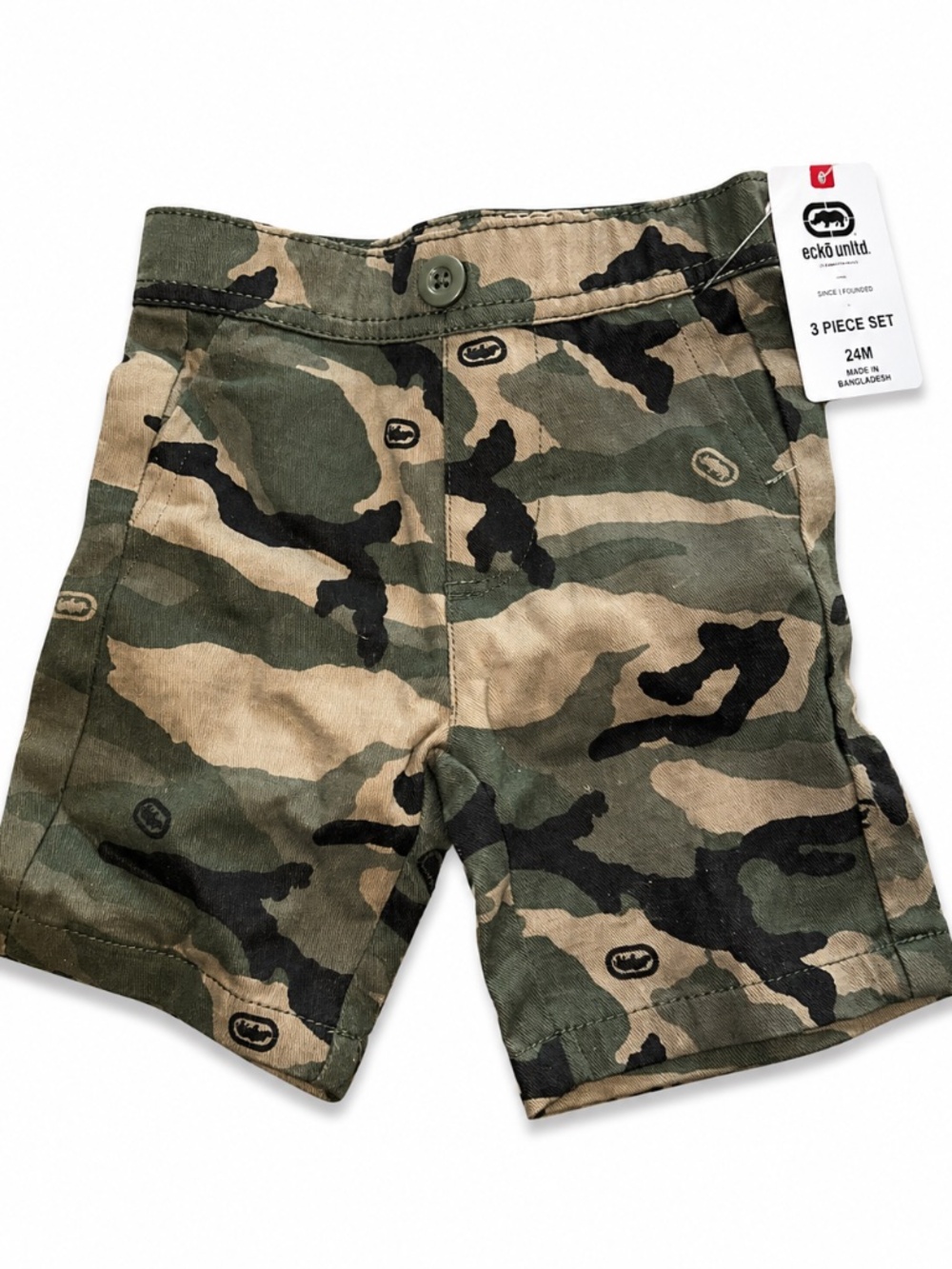 🦏 NWT Ecko Unltd. Toddler Camouflage Shorts 24M | Military Camo Cotton Shorts |